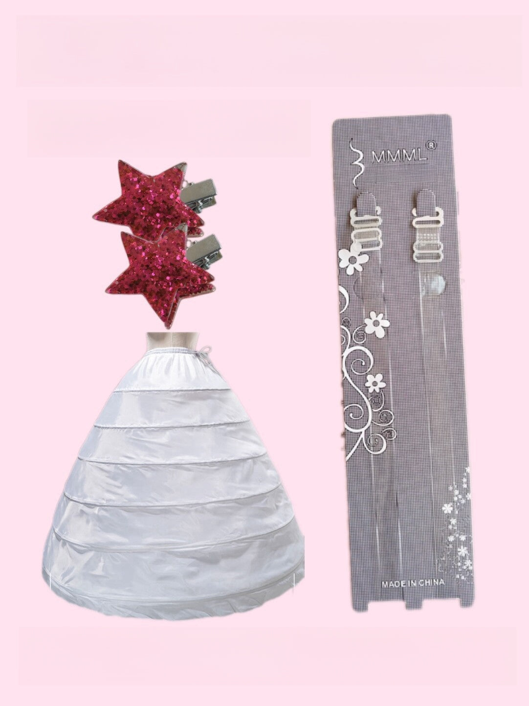 Accessories included with the Barbie A Fashion Fairytale pink dress costume