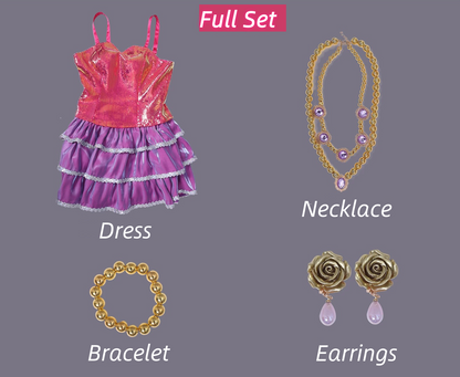 Barbie Life in the Dreamhouse cosplay costume accessory set with necklace and dress