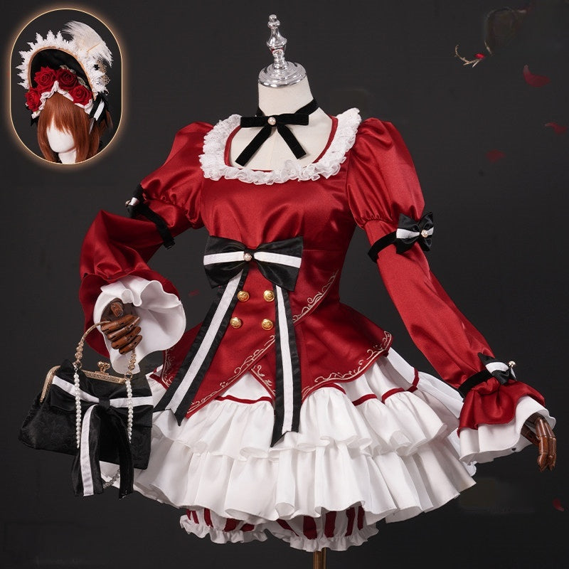 Identity V Gardener Christmas cosplay costume with matching headpiece