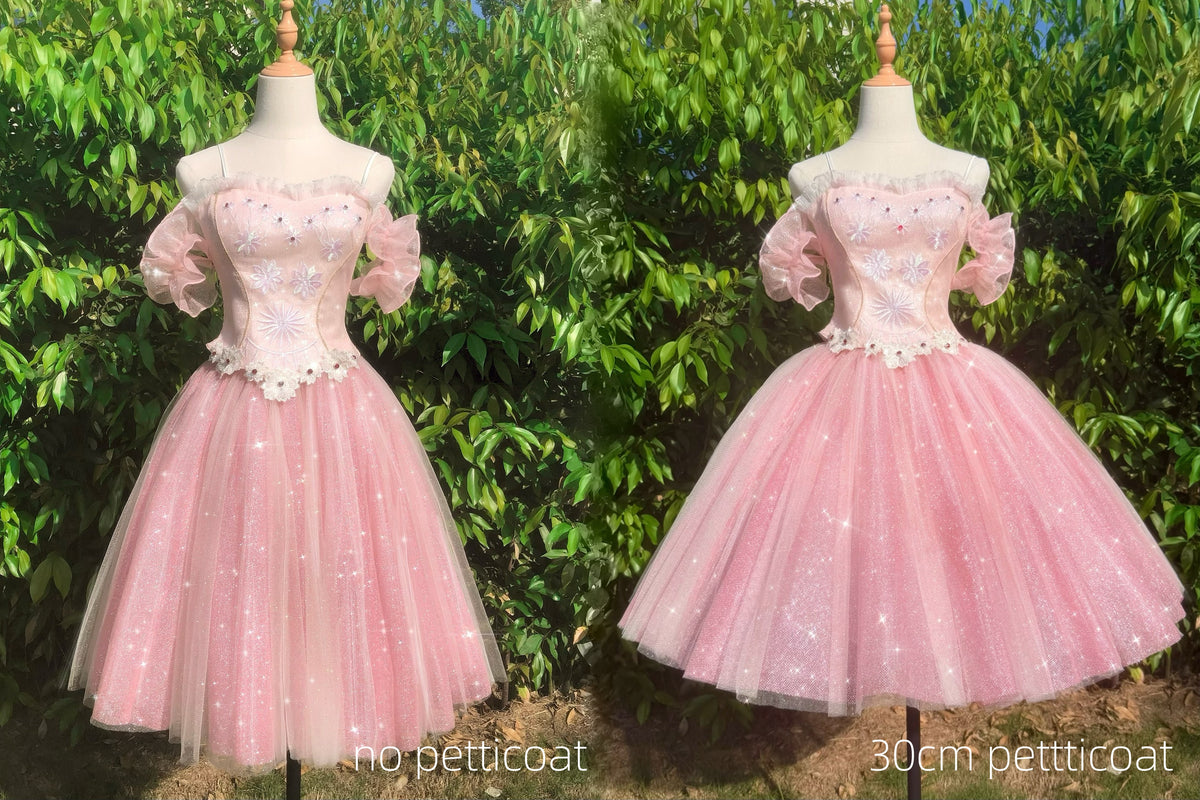 Full view of pink Nutcracker ballet tutu costume dress