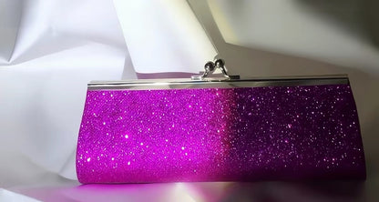 Purple glitter handbag accessory for mermaid fairy costume