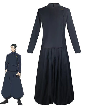 Suguru Geto Jujutsu Kaisen school uniform with stand-collar jacket and loose-fitting pants