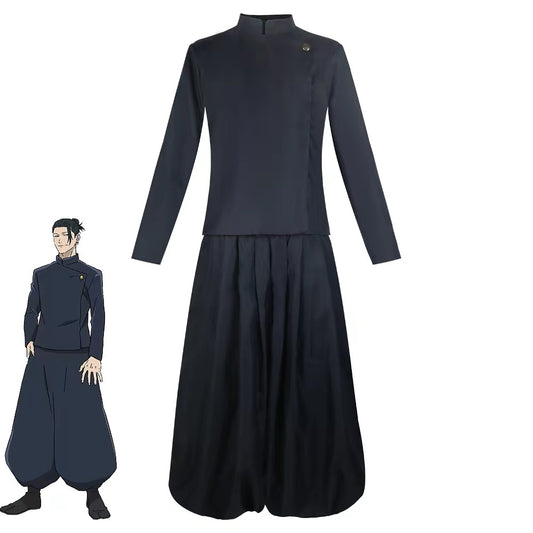 Suguru Geto Jujutsu Kaisen school uniform with stand-collar jacket and loose-fitting pants