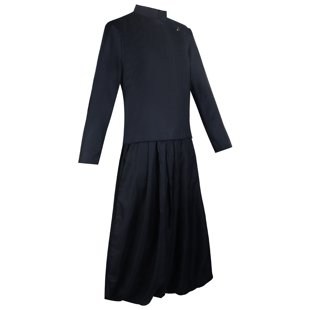 Side view of Suguru Geto Jujutsu Kaisen cosplay uniform