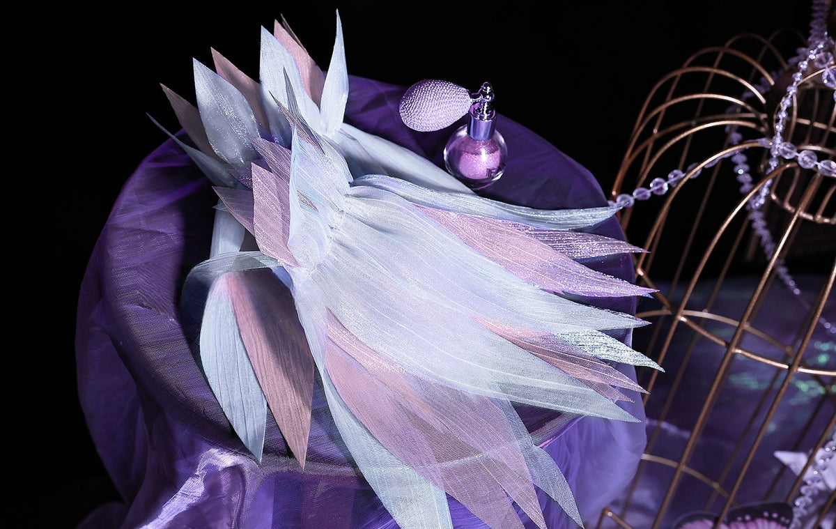 Layered iridescent skirt detail of Swan Lake Odette costume