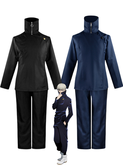 Toge Inumaki Jujutsu Kaisen cosplay uniforms in blue and black with high collars